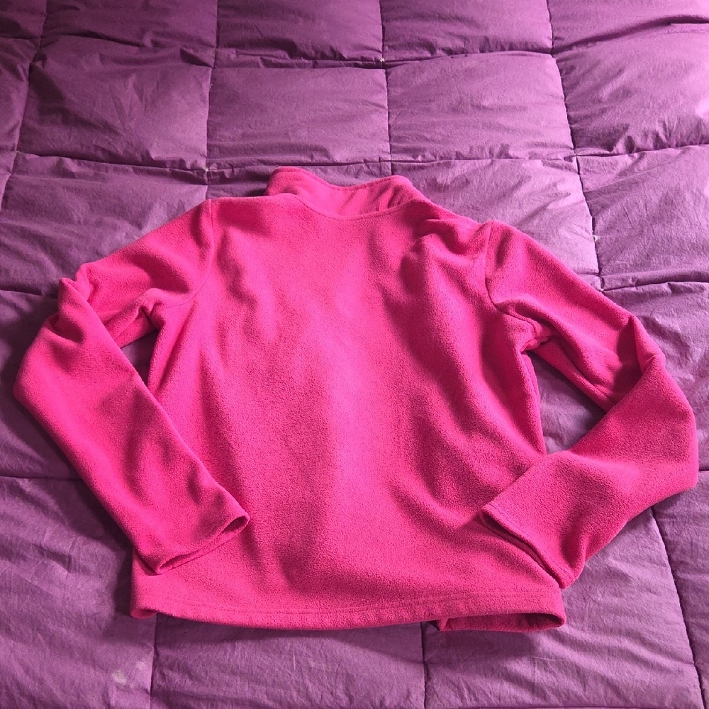 Avon Breast Cancer Awareness Zip Up Fleece Jacket In Bright Barbie Pink Size S/M - Picture 7 of 8